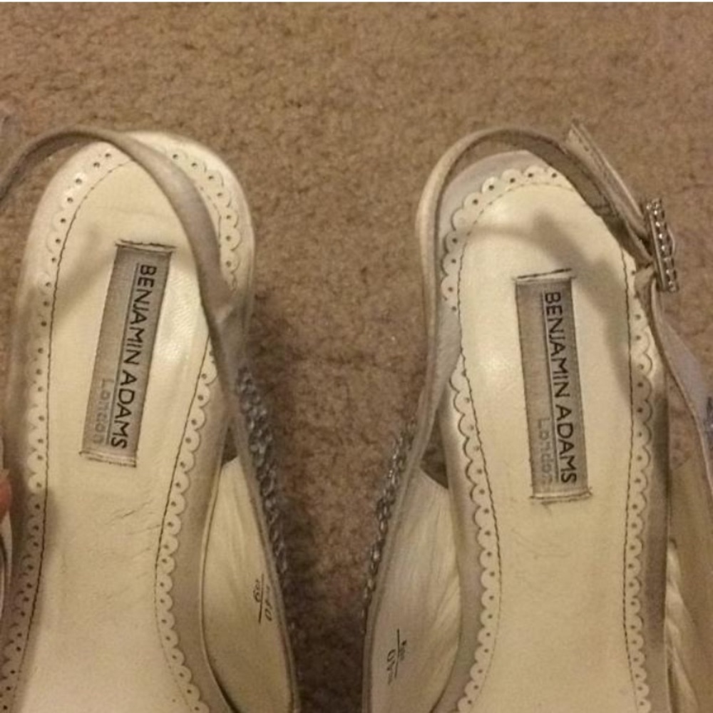 Benjamin Adams Sparkly Ivory Wedding Shoes - Picture 14 of 17